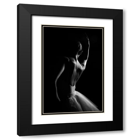 N-T Black Modern Wood Framed Art Print with Double Matting by Medeiros, Paulo