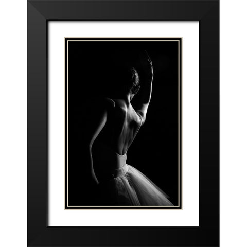 N-T Black Modern Wood Framed Art Print with Double Matting by Medeiros, Paulo