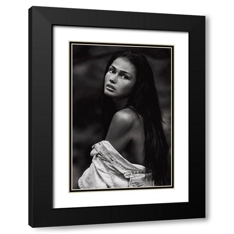 Romi Black Modern Wood Framed Art Print with Double Matting by Krystynek MQEP, Martin
