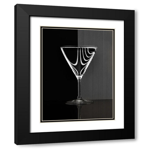 Reflection A Diffraction Black Modern Wood Framed Art Print with Double Matting by Hardekopf, Friedhelm