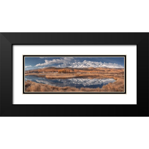 Mirror For Mountains 3 Black Modern Wood Framed Art Print with Double Matting by Shcherbina, Valeriy