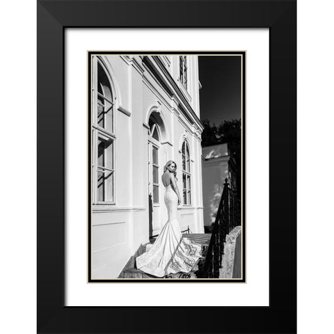 Janina Black Modern Wood Framed Art Print with Double Matting by Krystynek MQEP, Martin