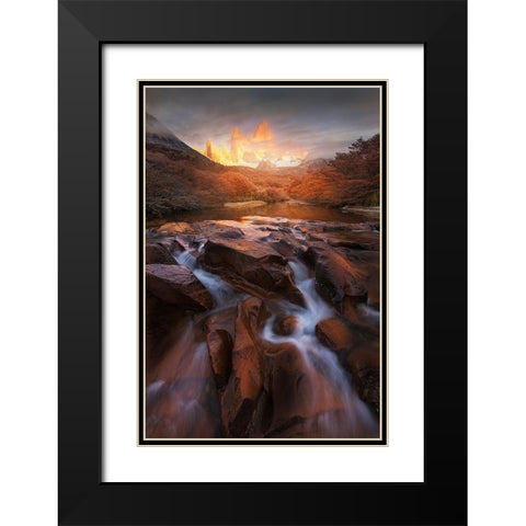 Dreamland Black Modern Wood Framed Art Print with Double Matting by Zhang, Yan