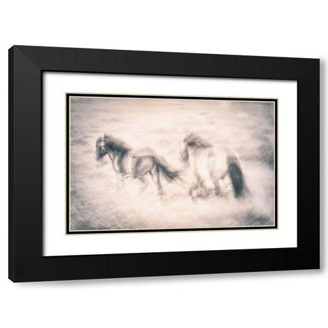 Running Free Black Modern Wood Framed Art Print with Double Matting by Davidsson, Gustav