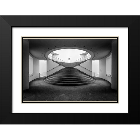 New Baroque Black Modern Wood Framed Art Print with Double Matting by Vangindertael, Luc