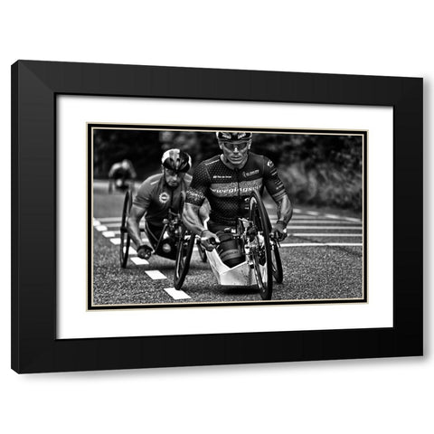 Strong Arms Black Modern Wood Framed Art Print with Double Matting by Urlings, Lou