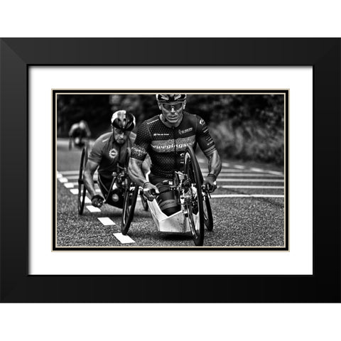 Strong Arms Black Modern Wood Framed Art Print with Double Matting by Urlings, Lou