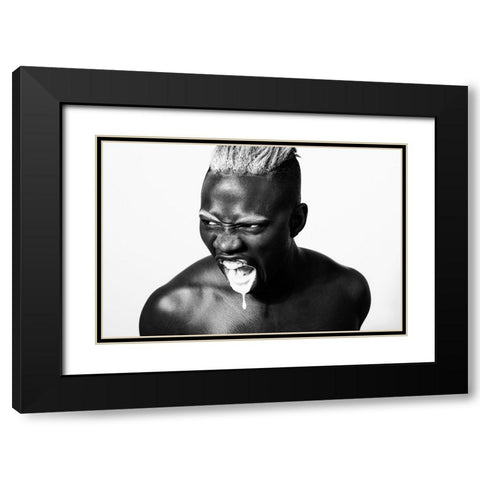 Scream Black Modern Wood Framed Art Print with Double Matting by Clemen, Rod