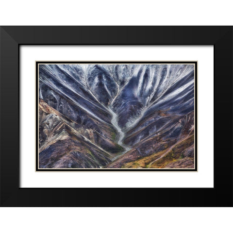 Untitled Black Modern Wood Framed Art Print with Double Matting by Chopra, Atul