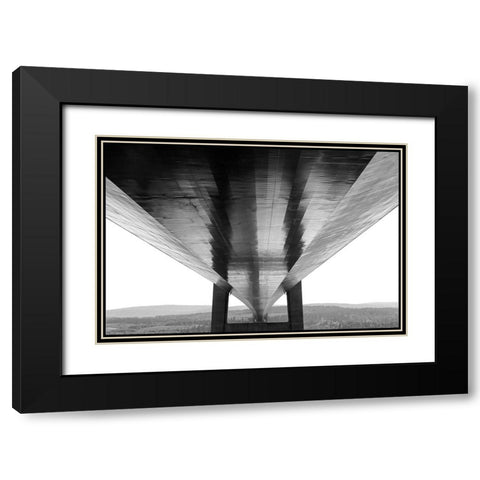Under The Bridge Black Modern Wood Framed Art Print with Double Matting by Johansson, Bror