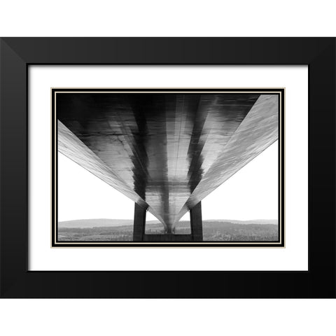 Under The Bridge Black Modern Wood Framed Art Print with Double Matting by Johansson, Bror