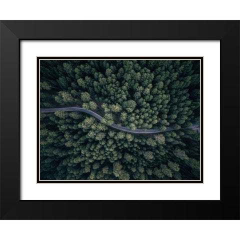 From Above Black Modern Wood Framed Art Print with Double Matting by Carrillo Lopez, Antonio