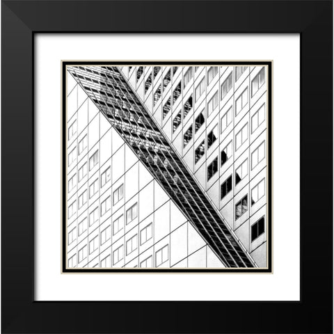 Divided. Black Modern Wood Framed Art Print with Double Matting by Verschelden, Harry