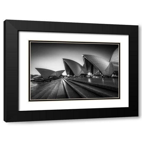 In Silhouette Black Modern Wood Framed Art Print with Double Matting by Fan, Tim