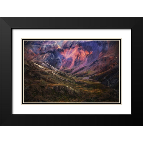 Untitled Black Modern Wood Framed Art Print with Double Matting by Chopra, Atul