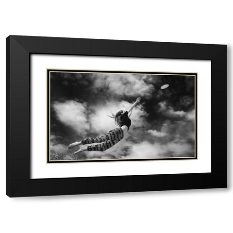 Yes You Can Black Modern Wood Framed Art Print with Double Matting by Salgado Gispert, Gloria