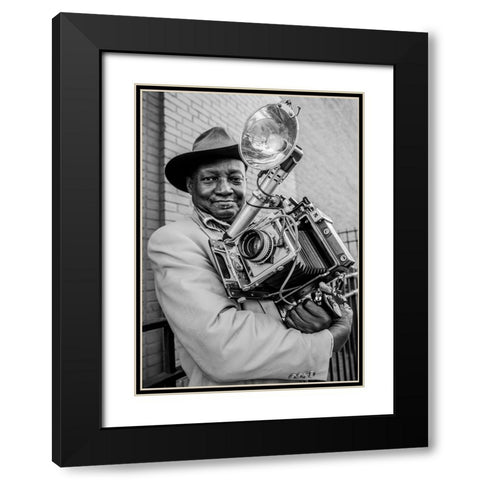 Mr.Louis Mendes/NYC-USA Street Photography Icon Black Modern Wood Framed Art Print with Double Matting by ML Spiegel, Hans