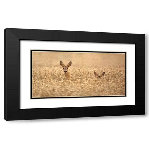 Mother With Child Black Modern Wood Framed Art Print with Double Matting by Wallberg, Allan