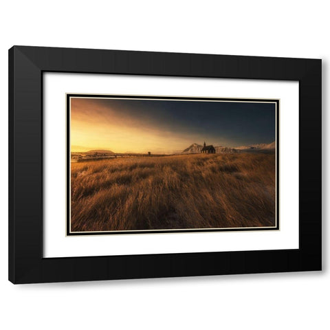 Budir Black Modern Wood Framed Art Print with Double Matting by Martin Castan, David