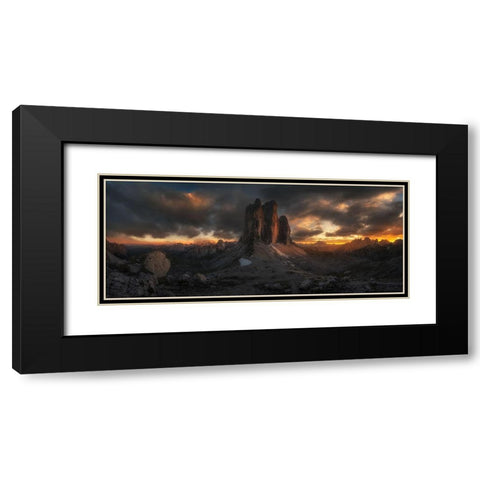 _^^^_ Black Modern Wood Framed Art Print with Double Matting by Martin Castan, David