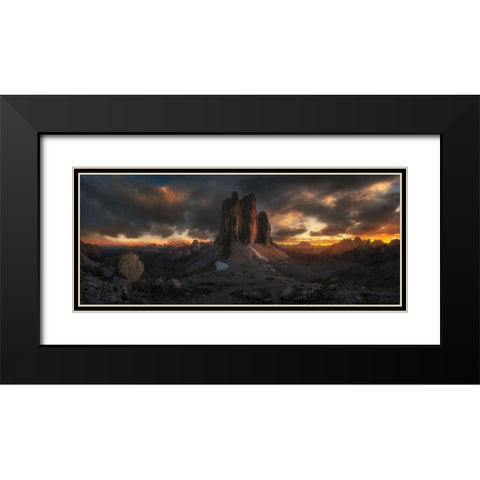 _^^^_ Black Modern Wood Framed Art Print with Double Matting by Martin Castan, David