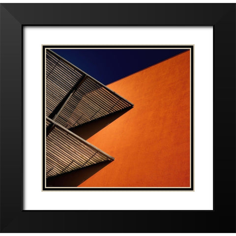 Lines And Shadows. Black Modern Wood Framed Art Print with Double Matting by Verschelden, Harry