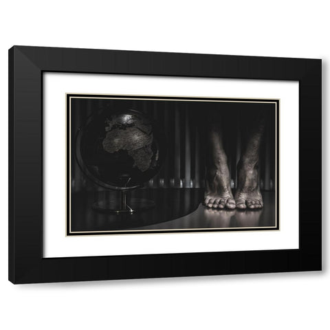 The Last Jump Black Modern Wood Framed Art Print with Double Matting by Mele, Daniele
