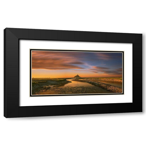 Saint-Michel.... Black Modern Wood Framed Art Print with Double Matting by Browko, Krzysztof