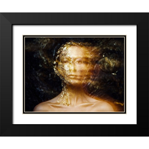 The Era Of The Collapse Black Modern Wood Framed Art Print with Double Matting by Smirnov, Sergei