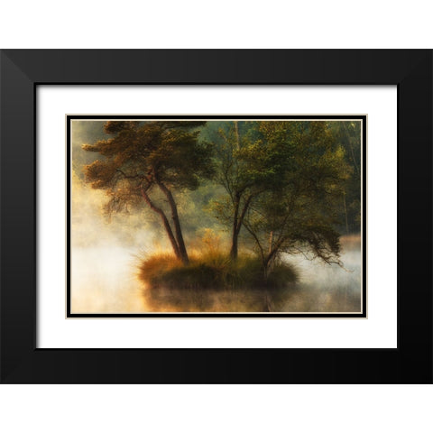 Lonely Island Black Modern Wood Framed Art Print with Double Matting by van Dongen, Anton