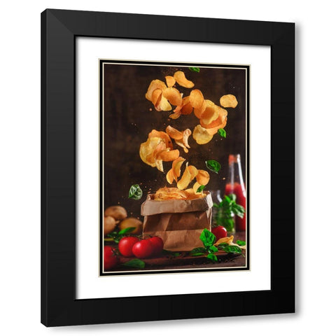 Comfort Food For Stormy Weather Black Modern Wood Framed Art Print with Double Matting by Belenko, Dina