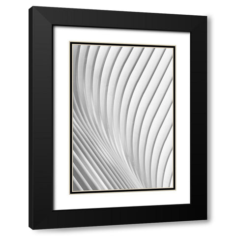 Calatrava Lines Black Modern Wood Framed Art Print with Double Matting by Budny, Christopher