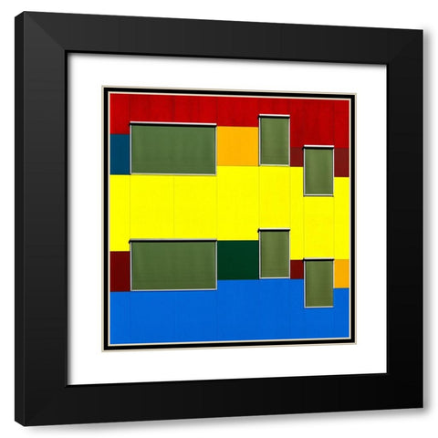 A Colorfull Mood. Black Modern Wood Framed Art Print with Double Matting by Verschelden, Harry