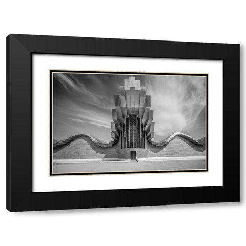 Ysios Winery Black Modern Wood Framed Art Print with Double Matting by Vangindertael, Luc
