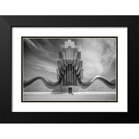 Ysios Winery Black Modern Wood Framed Art Print with Double Matting by Vangindertael, Luc