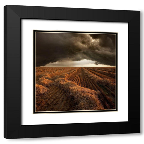 Untitled Black Modern Wood Framed Art Print with Double Matting by Schumacher, Nicolas