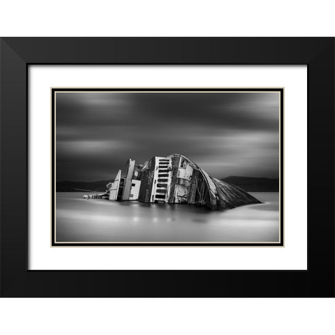 The Song Of The Sirens Black Modern Wood Framed Art Print with Double Matting by Vasiliadis, Chris