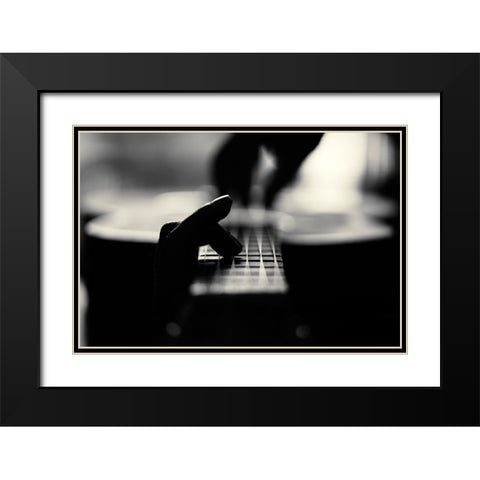 Self Portrait Black Modern Wood Framed Art Print with Double Matting by Garci, Xavier