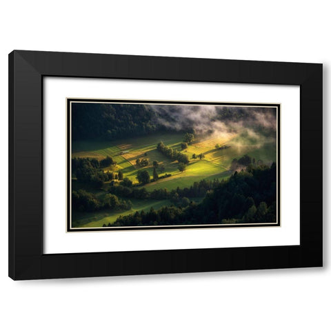 Light And Shadow Black Modern Wood Framed Art Print with Double Matting by Krivec, Ales