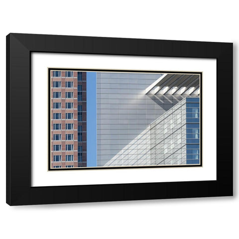Facades Black Modern Wood Framed Art Print with Double Matting by Bauer, Andreas