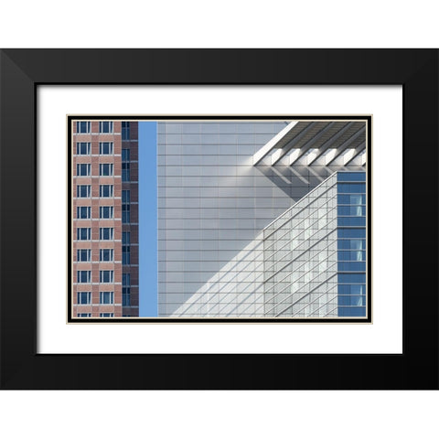 Facades Black Modern Wood Framed Art Print with Double Matting by Bauer, Andreas