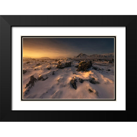 Untitled Black Modern Wood Framed Art Print with Double Matting by Martin Castan, David