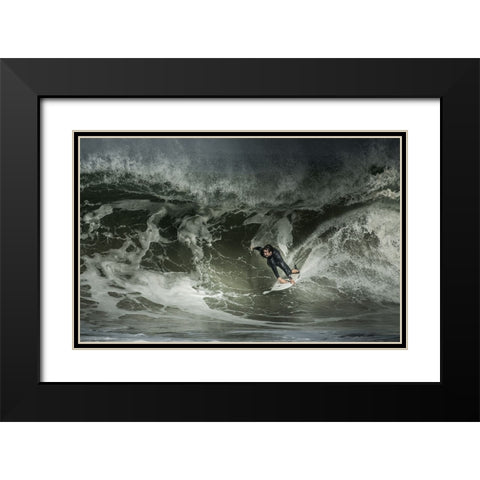 Seeking Some Shade... Black Modern Wood Framed Art Print with Double Matting by Verbiest, Eric