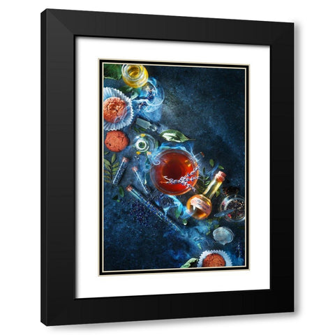 No Worries Mixture Black Modern Wood Framed Art Print with Double Matting by Belenko, Dina
