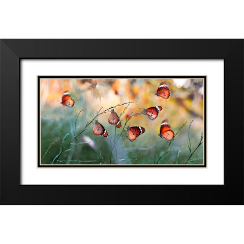 Family Black Modern Wood Framed Art Print with Double Matting by Ozturk, Mustafa