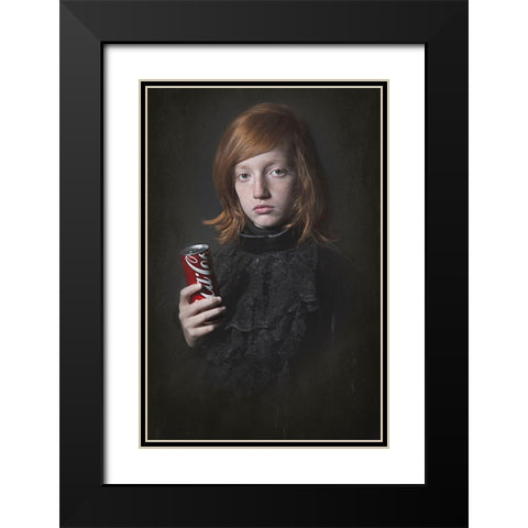 Something Old And  Something New Black Modern Wood Framed Art Print with Double Matting by Kayen-Mouthaan, Carola