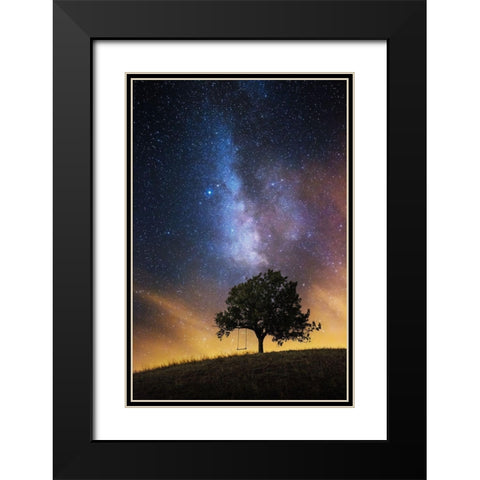 The Dreamers Seat Black Modern Wood Framed Art Print with Double Matting by Ildza, Lukas