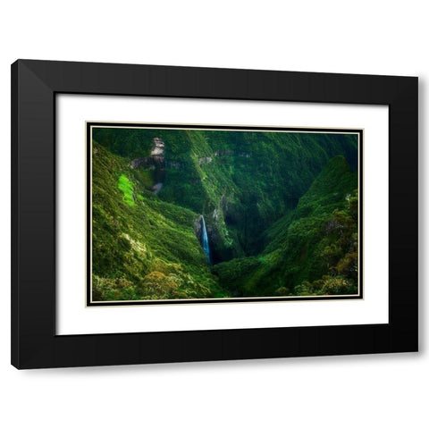 Trou De Fer Black Modern Wood Framed Art Print with Double Matting by Gabriel, Barathieu