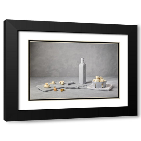 Mushrooms Black Modern Wood Framed Art Print with Double Matting by Verot, Christophe