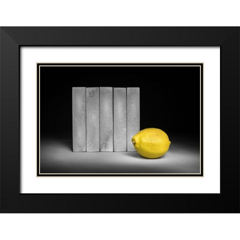 The Wall Black Modern Wood Framed Art Print with Double Matting by Verot, Christophe